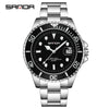 Wholesale Men's Quartz Watch Steel Belt Round Dial Zinc Alloy Case Leisure Style