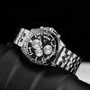 Wholesale Men's Quartz Watch With Fashion Style Waterproof Luminous Alloy Case Stainless Steel Strap And Buckle Round Dial Mineral Strengthened Glass Mirror