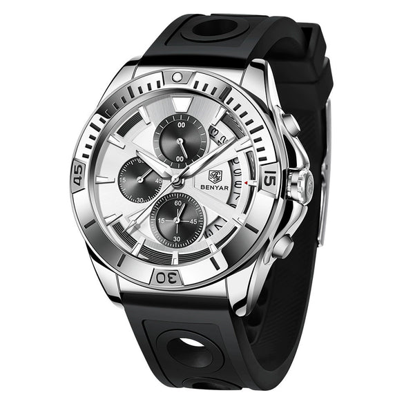 Wholesale Men's Quartz Watch With Fashion Style Waterproof Luminous Alloy Case Stainless Steel Strap And Buckle Round Dial Mineral Strengthened Glass Mirror
