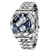 Wholesale Men's Quartz Watch With Fashion Style Waterproof Luminous Alloy Case Stainless Steel Strap And Buckle Round Dial Mineral Strengthened Glass Mirror