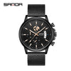 Wholesale Men's Quartz Watch Zinc Alloy Case Steel Belt Round Dial Waterproof Leisure Style
