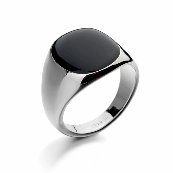 Wholesale Men's Retro Alloy Ring With Geometric Pattern And Electroplating Process