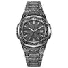 Wholesale Men's Retro Engraved Quartz Watch Alloy Case Stainless Steel Clasp Steel Strip Strap Round Dial