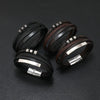 Wholesale Men's Retro Geometric Alloy Leather Woven Handmade Bracelet With Magnet Buckle