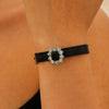 Wholesale Men's Retro Geometric Artificial Leather Handwoven Bracelet With Alloy Cross Accessories
