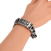 Wholesale Men's Retro Punk Hiphop Geometric Stainless Steel Electroplated Bracelet