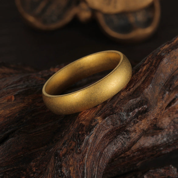 Wholesale Men's Retro Ring Titanium Steel Geometric Distressed Electroplated