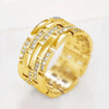 Wholesale Men's Ring Copper Geometric Micro Inlaid Zircon Light Luxury Style