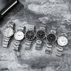 Wholesale Men's Simple Casual Quartz Watch With Stainless Steel Band And Round Dial Made Of Plastic Case And Alloy Buckle