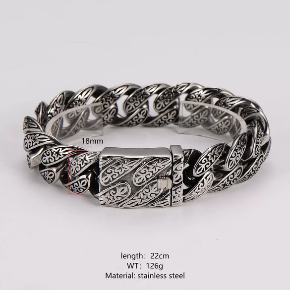 Wholesale Men's Simple Geometric Electroplated Stainless Steel Bracelet Jewelry