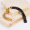 Wholesale Men's Simple Geometric Stainless Steel Electroplated Cuban Chain Bracelet