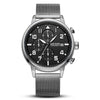 Wholesale Men's Sports Quartz Watch Alloy Case Genuine Leather Strap Round Dial