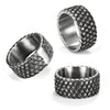 Wholesale Men's Stainless Steel Geometric Retro Ring With Polishing