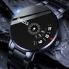 Wholesale Men's Steel Mirror Automatic Quartz Watch Leisure Style Round Dial Stainless Steel Clasp Mineral Strengthened Glass Mirror