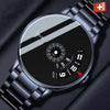 Wholesale Men's Steel Mirror Automatic Quartz Watch Leisure Style Round Dial Stainless Steel Clasp Mineral Strengthened Glass Mirror