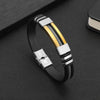 Wholesale Men's Titanium Steel Geometric Bracelet With Electroplating
