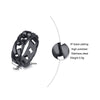 Wholesale Men's Titanium Steel Geometric Chain Ring Jewelry With Electroplating