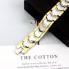 Wholesale Men's Titanium Steel Geometric Doublerow Magnet Bracelet With Gold Electroplating