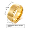 Wholesale Men's Titanium Steel Rotary Decompression Ring With Geometric Pattern And Electroplating Treatment