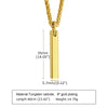 Wholesale Men's Tungsten Steel Glossy Pendant Necklace With Letters Numbers Text Pattern