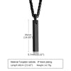 Wholesale Men's Tungsten Steel Glossy Pendant Necklace With Letters Numbers Text Pattern