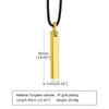 Wholesale Men's Tungsten Steel Glossy Pendant Necklace With Letters Numbers Text Pattern