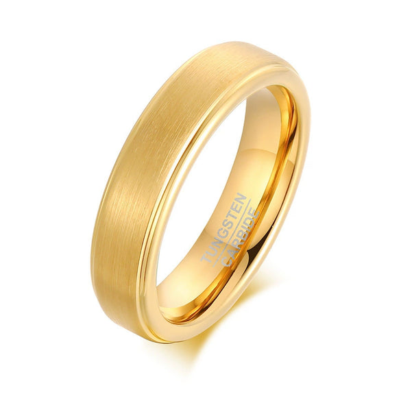Wholesale Men's Tungsten Steel Ring Black Geometric Style Polished