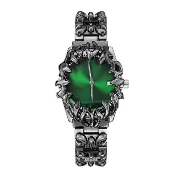 Wholesale Men's Vintage Waterproof Watch Irregular Claw Style Alabaster Alloy Case Mineral Reinforced Glass Mirror Stainless Steel Buckle
