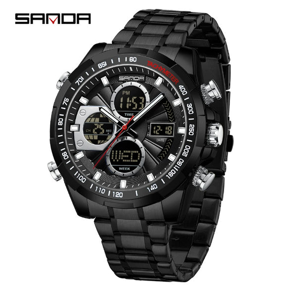 Wholesale Men's Watch Zinc Alloy Round Dial Waterproof Multifunctional Sporty Fashion Light Luxury Style