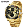Wholesale Men's Watch Zinc Alloy Round Dial Waterproof Multifunctional Sporty Fashion Light Luxury Style