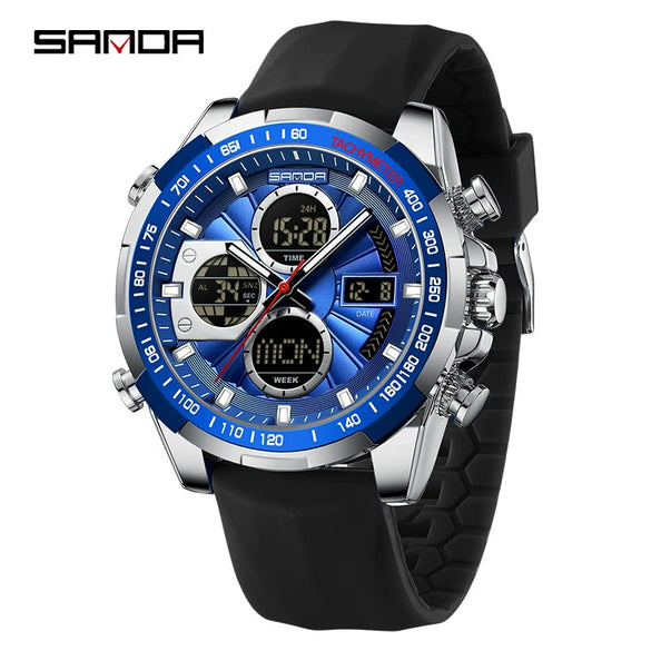 Wholesale Men's Watch Zinc Alloy Round Dial Waterproof Multifunctional Sporty Fashion Light Luxury Style