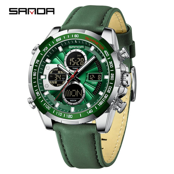 Wholesale Men's Watch Zinc Alloy Round Dial Waterproof Multifunctional Sporty Fashion Light Luxury Style