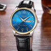 Wholesale Men's Waterproof Fashionable Watch Alloy Case Pu Strap Round Dial