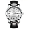 Wholesale Men's Waterproof Fashionable Watch Alloy Case Pu Strap Round Dial