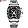 Wholesale Men's Waterproof Quartz Business Watch With Sixpin Calendar Stainless Steel Belt And Alloy Case Round Dial