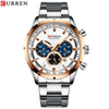 Wholesale Men's Waterproof Quartz Business Watch With Sixpin Calendar Stainless Steel Belt And Alloy Case Round Dial