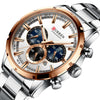 Wholesale Men's Waterproof Quartz Business Watch With Sixpin Calendar Stainless Steel Belt And Alloy Case Round Dial