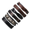 Wholesale Men's Woven Cowhide Bracelet Geometric Style Jewelry