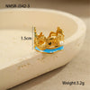 Wholesale Mermaid Stainless Steel Necklace 18K Gold Plated Geometric Design