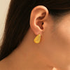 Wholesale Mesh Earrings Copper 18K Gold Plated Drop Shape Geometric Niche Style