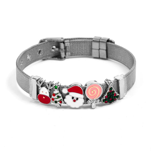 Wholesale Metal Adjustable Christmas Bracelet With Drop Shape Design And Seiko Craftsmanship For Unisex