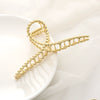 Wholesale Metal Alloy Casual Geometric Style Electroplated Large Shark Clip For Women