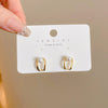 Wholesale Metal Alloy Cat's Eye Earrings With Geometric Pattern Retro Exaggerated Style For Women