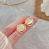 Wholesale Metal Alloy Cat's Eye Earrings With Geometric Pattern Retro Exaggerated Style For Women
