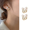 Wholesale Metal Alloy Cat's Eye Earrings With Geometric Pattern Retro Exaggerated Style For Women