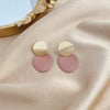 Wholesale Metal Alloy Cat's Eye Earrings With Geometric Pattern Retro Exaggerated Style For Women