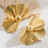 Wholesale Metal Alloy Flower Earrings Retro Palace Style Electroplating For Women