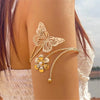 Wholesale Metal Alloy Flower Geometric Open Arm Bracelet Punk Style Niche For Women