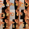 Wholesale Metal Alloy Flower Tassel Earrings With Electroplating Exaggerated And Fashionable For Women
