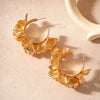 Wholesale Metal Alloy Flower Tassel Earrings With Electroplating Exaggerated And Fashionable For Women
